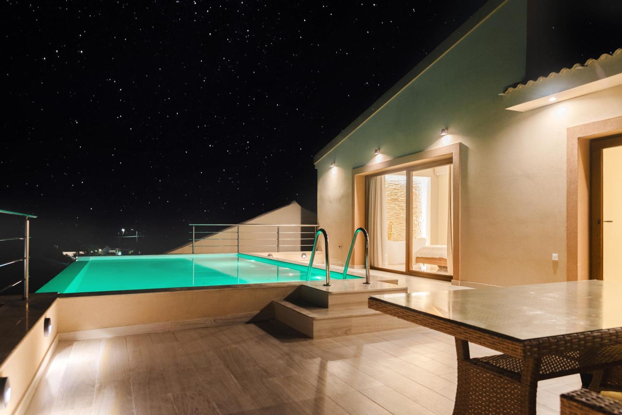Villa Vasillis-Heated Swimming Pool With Infinity View Віталадес Екстер'єр фото