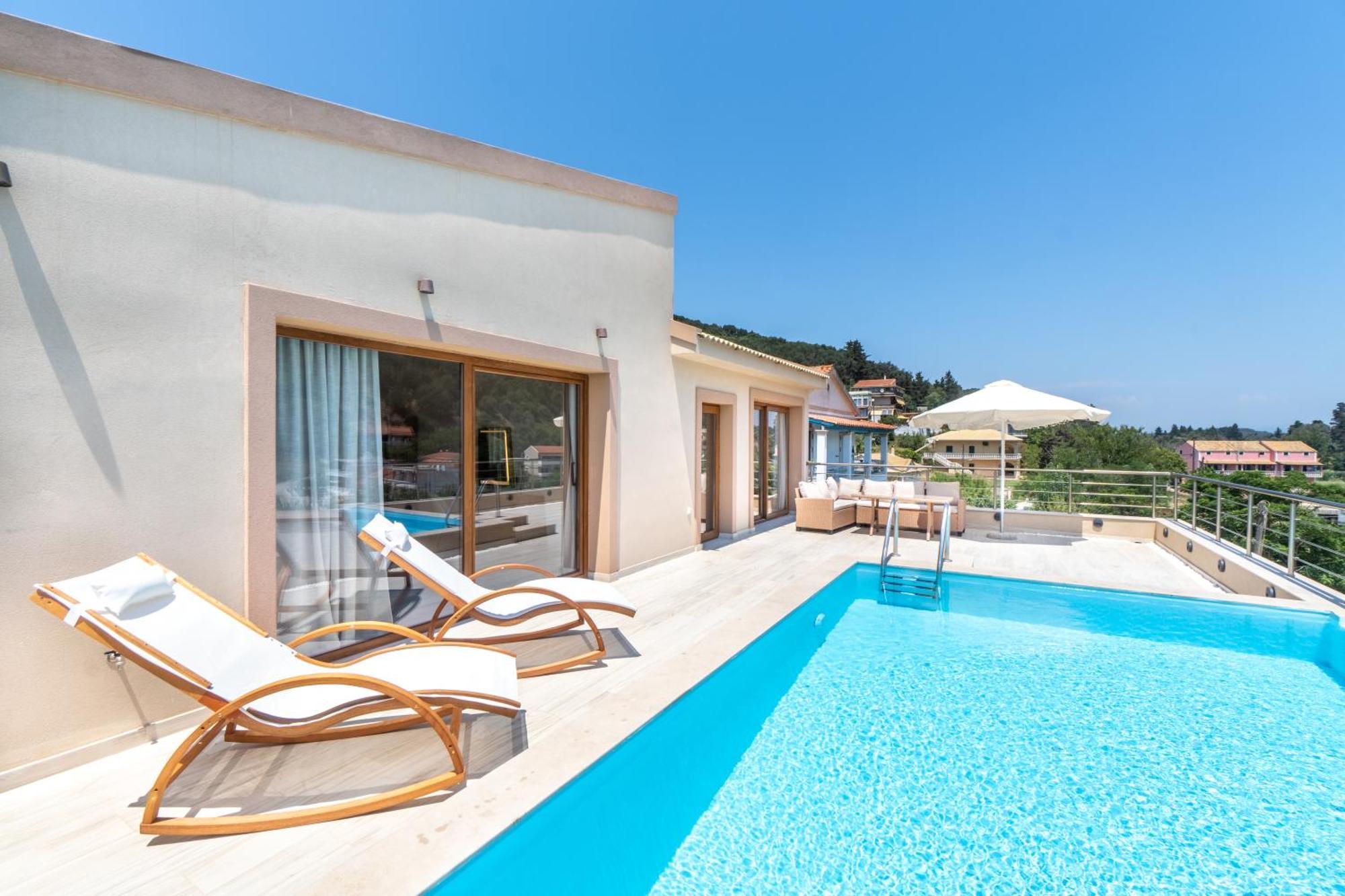 Villa Vasillis-Heated Swimming Pool With Infinity View Віталадес Екстер'єр фото